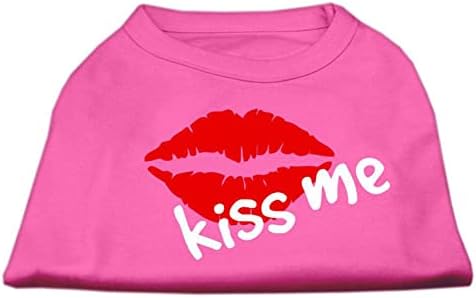 Mirage Pet Products 16-Инчовата Тениска с Трафаретным принтом Kiss Me за домашни любимци, X-Large, Черна