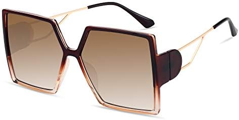 STORYCOAST Извънгабаритни Квадратни Слънчеви очила за жени, Модни Слънчеви Очила с Голям екран, Защита UV400