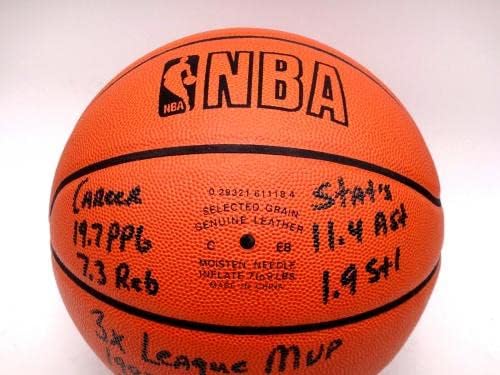 Статични Надписи Мэджика Джонсън С автограф Баскетболист Щайнер Автограф Авто Рядкост! - Баскетболни топки с автографи