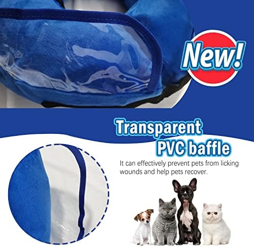 TIAOFY Мек Надуваем кученце конусообразный яка Защитно покритие PVC Прегради от облизывания подходящ за възстановяване
