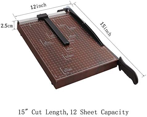 Професионална Гилотина Нож за хартия CROFULL с Дължина 15 сантиметра, Тример за хартия с формат А4 с капацитет от