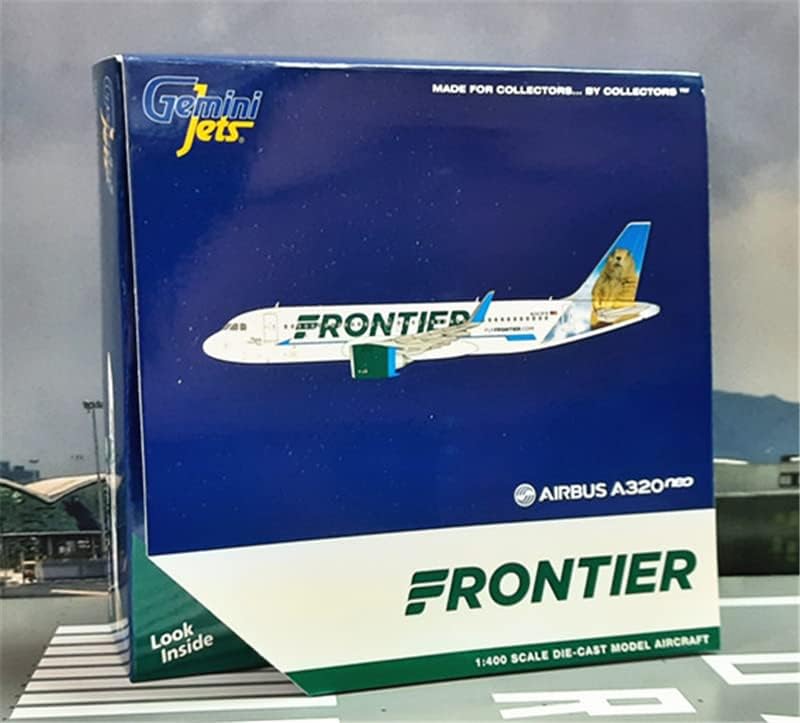 Geminijets Frontier Airlines за самолет Airbus A320neo N303FR 1/400, НАПРАВЕН ПОД НАТИСК, Готова модел