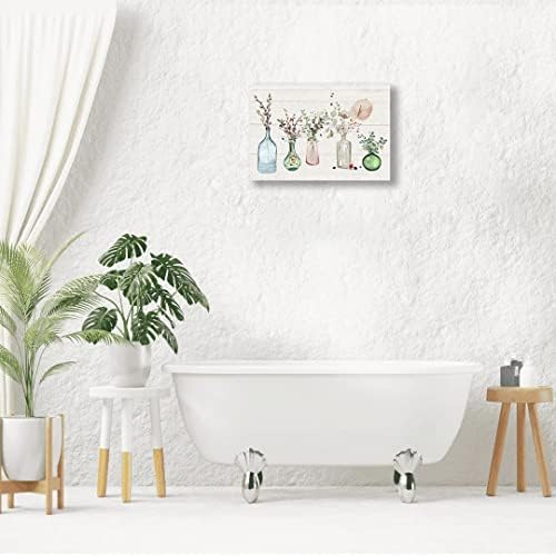 Стенно Изкуство баня Непринуден Декор на Банята Селска къща Ботанически Цветни Картини за Баня на стената Деревенское Цвете Растение Печат върху Платно Съвременн