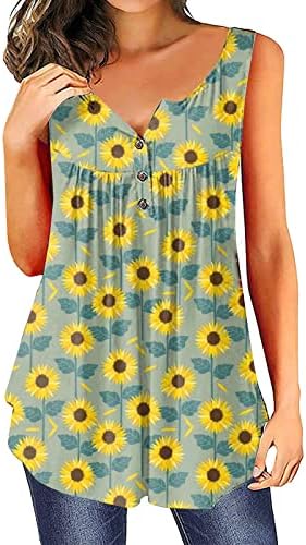 Женските Празнични Блузи 2023, Пролетно Тениска Без Ръкави с яка, Копчета и Цветисти Принтом, Ежедневни Дамски Блузи на Бретелях