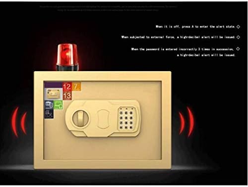 Големият електронен Цифров сейф XXXDXDP за Домашна сигурност на Бижута-Имитация на заключване на Сейфа (Цвят: черен)