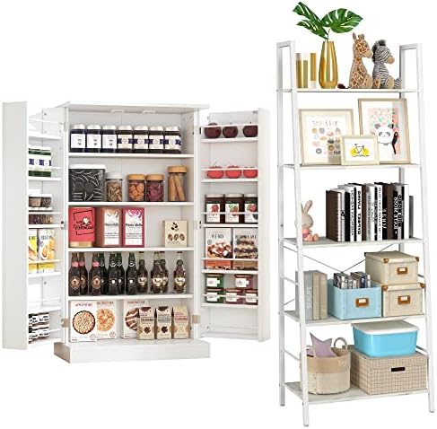 Кухненски шкаф за съхранение в склада, Yusong, срок на годност-стълбище, 5-диференцирани рафтове за съхранение