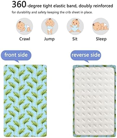 Кухненски кърпи за яслите в стил листа на джунглата, Портативни мини-кърпи за яслите, Меки и еластични Кърпи за яслите