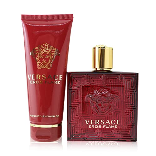 Мъжки Комплект от 2 части Парфюмерийната вода и душ Гел Versace Eros Flame