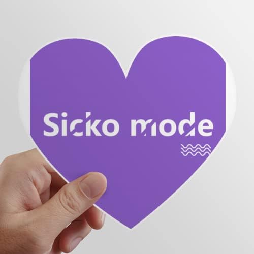 Sicko Mode Песен В стил Арт Деко Мода Сърцето Vinyl Стикер Стикер На Велосипедную Бутилка