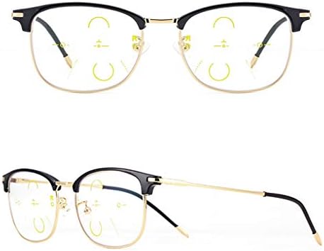 Фотохромичните Очила за четене Smart Zoom с метални рамки и мультифокальными диоптрийными лещи от полимерна смола, Далечни и Близки Неполяризованные унисекс-ридеры с ?
