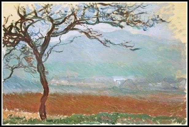 Пейзаж с гръмотевична буря Картина на Клод Моне Комплекти за Рисуване с Диаманти за Възрастни, 5D Кристални Диаманти