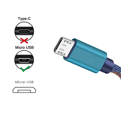Кабел Micro USB за Android, KSun.Y (3 опаковки по 3 метра) Кабел за бързо зареждане с оплеткой конектор Micro USB 2.0, Съвместим