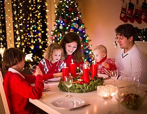 Asilumi C6 Коледни Светлини 50 светодиоди 16,4 подножието Клубничная Венец на Батерии за Вътрешна и Външна Коледна Елха Сватба