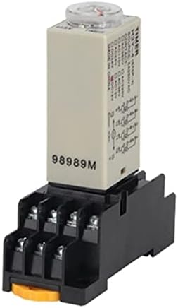 Завъртане на дръжката на закъснение на включване HIFASI H3Y-4 1S/5S/10S/30S/60S/3M/5M/10M/30M Таймер, Реле за време AC/DC 12V 14 Pin с основание PYF14A (Цвят: напрежение DC 12V, продължителност: 0-60 м