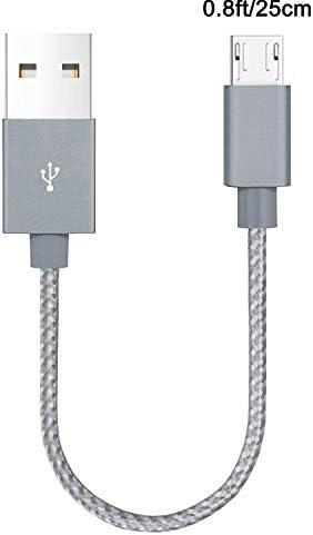 [0,8 метра / 25 см] - Къси кабели зарядно устройство Micro USB-подходящ за устройства на Google, Nexus, Samsung, Andriod,