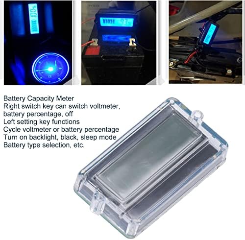 Монитор батерия, Малка Защита От Обратно свързване, Безопасен и Водоустойчив ABS Портативен Измерител на Капацитет