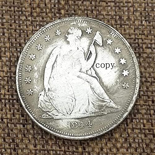 1844 Американската Свобода Женска Реплика Морган Възпоменателна Монета Ръчно Изработени Американската Забавно Монета
