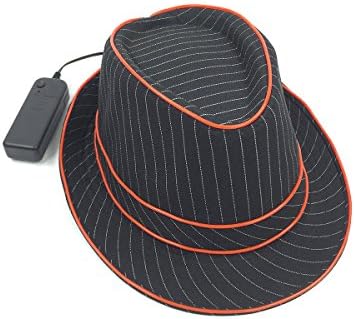 PRETYZOOM 1. 5V led джаз шапка, светеща фетровая шапка, фалшиво представяне, маскарадная парти за Хелоуин (оранжеви