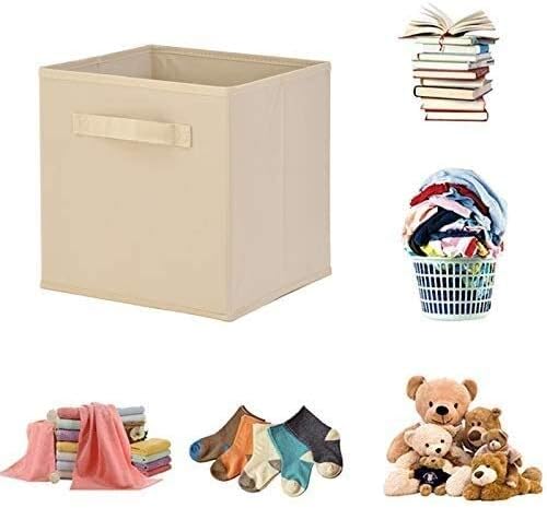 ZyHMW, Сгъваем Органайзер Cube Basket за съхранение на вещи, играчки, дрехи, DVD-та, книги, храни, легла, предмети на изкуството