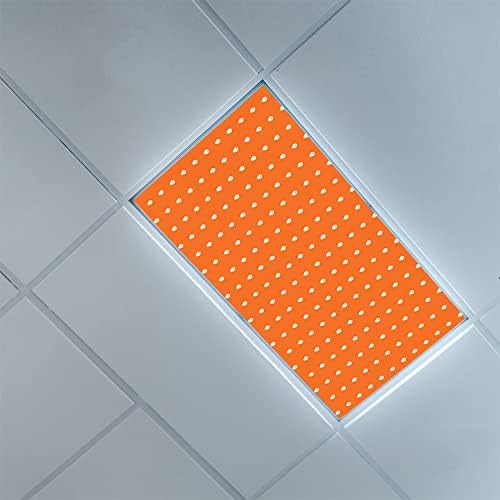 Седалките за луминесцентни лампи за таван разпръскване панели -Оранжево-бял фигура-Калъфи за луминесцентни лампи за