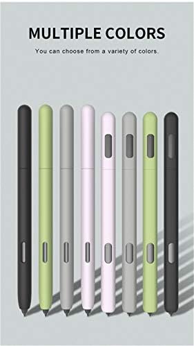 Силиконов Калъф за химикалки Samsung Galaxy Tab S7, Аксесоари за Седалките с Върха на молив (Зелен, S7)