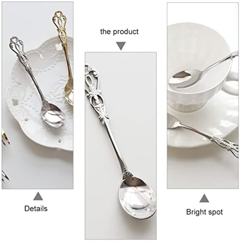 BESTonZON 3 комплекта от консумативи огледалото и домашна лъжица за украса суповой чинии сватбен ресторант чай метални съдове за смесване на храни вилица-плодови лъжиц