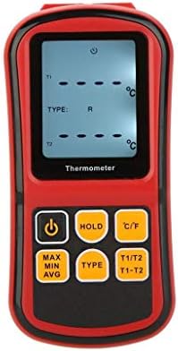 XJJZS GM1312 Дигитален Термометър Двоен Инструмент за Диагностика, Температура, Тестер за K/J/T/E/R/S/N Термодвойка с LCD