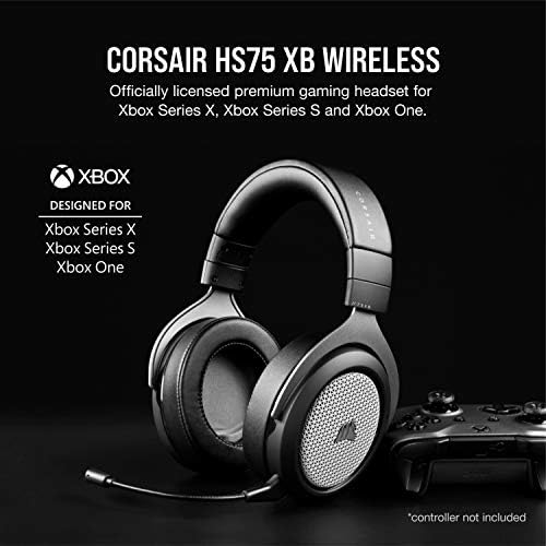 Безжична детска слушалки Corsair HS75 XB - 20 часа живот на батерията от Xbox Series X | S, Xbox One, PC - Сменяем