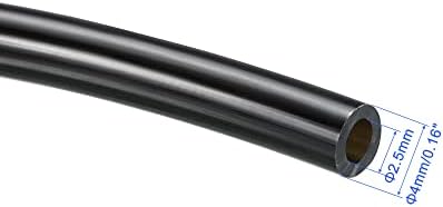 Пневматична тръба M METERXITY - Полиуретаново маркуч за въздух на компресора, използва се за пренос на въздух в воздуховоду (диаметър 4 mm x 2,5 mm, 2 м, черно)