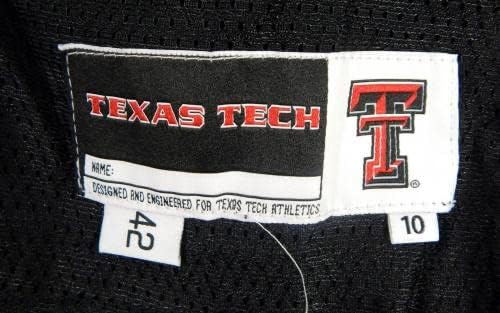 2010 Освободена игра на Texas Tech Red Raiders Blank Game Black Jersey 42 DP47984 - Използвана игра за колеж