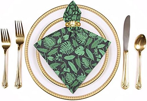Тропически Модел с принтом листа Монстеры Множество Салфетка за хранене Е подходящ за Сватби, Коктейли, Коледни Вечери