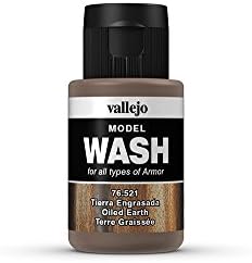 Препарат за миене на съдове Vallejo Oiled Earth Model Wash, VJ76521, 1,18 течни унции (1 опаковка)