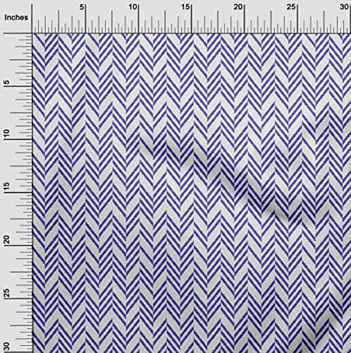 oneOone Кадифе синя кърпа Геометрични занаяти Декоративна тъкан, напечатанная двор ширина 58 см