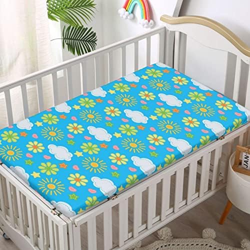 Кухненски Кърпи за бебешко креватче, Портативни мини-Чаршафи за легла с Меки и Дишащи Кърпи - Чаршаф за матрак на детско