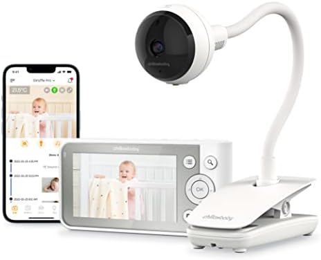 Умен следи бебето Chillax Жираф Pro –WiFi следи бебето с камера с Full HD 1080p и майка блок за видео разговори 4,3 , превключвател за защита на личния живот, led с автоматично затъм