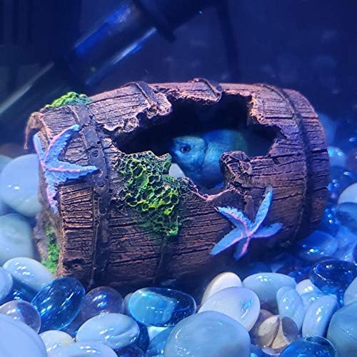 Украса за вашия аквариум SLOCME Broken Barrel Decorations - Betta Cave Hideout Дървени Трупи за аквариум с Риби