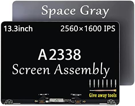 GBOLE A2338 на екрана Замяна за MacBook Pro Retina M1 13,3A2338 EMC 3578 MYD83 MYD92 MYDA2 MYDC2 MYD83LL/A MYD92LL/A MYDA2LL/A MYDC2LL/A Full led LCD дисплей в събирането на Грей