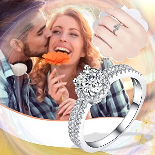 Прост Набор пръстени за жени, Брилянтният пръстен с Цирконием за Жени, Модни Бижута, Популярни Аксесоари за жени,