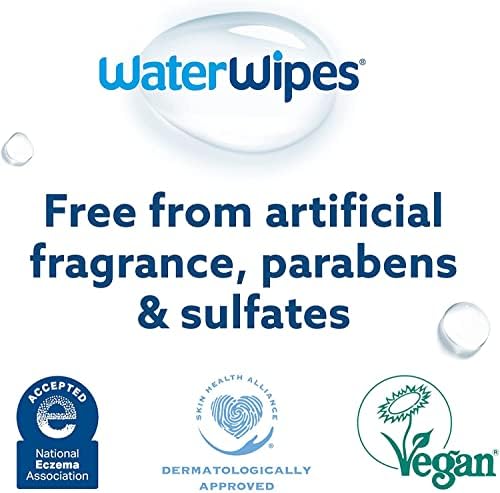 Кърпички за вана WaterWipes Original 720 броя (12 опаковки) и WaterWipes Textured XL 16 броя (1 опаковка), не съдържа пластмаса,