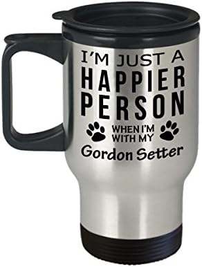 Кафеена Чаша За Любителите на кучета В Пътуване - Щастлив Човек С Сеттером Гордън - Подаръци За спасението