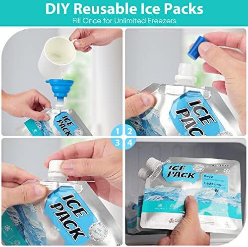 Пакети с лед ADRIMER за пакет с обяд за Многократна употреба пакети с лед е за хладилници, Морозильные пакети дълго