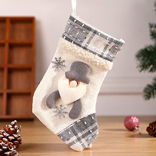 Коледен подарък за печене на Коледни Чорапи Големи Коледни Чорапи Украса Дядо коледа, Снежен човек Коледен Герой за семейни Празнични украси Коледни Окачени Чорап