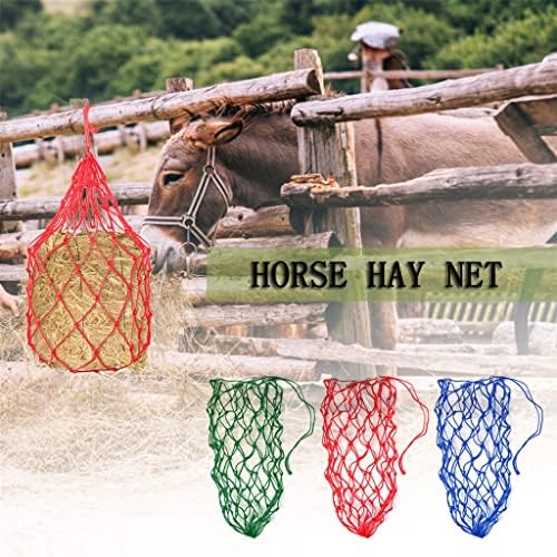 HOUKAI мрежа за сено за конете чанта за хранене магарета чанта за бавно подаване на фураж за коне Аксесоари за хранене на