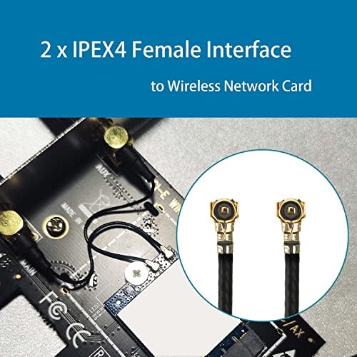 Безжичен адаптер, PCIE GLOTRENDS M. 2 с антена SMA за безжична мрежова карта NGFF M. 2 Key E/A + E (не включва