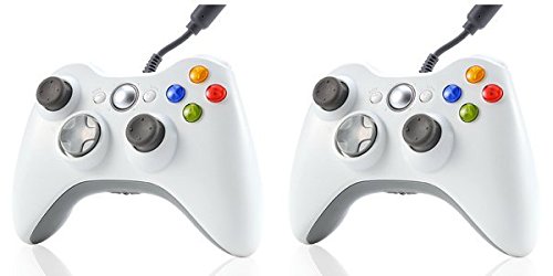 2 x кабел контролер Kabalo White за конзолата Xbox 360 и Windows PC - подходящ за Xbox 360 и Windows 2000/ME/XP/Vista/7/8