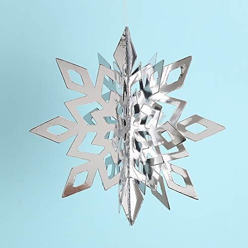 CCINEE, 12 Бр., 3D Подвесная Венец във формата на Снежинки на Прочетеното за Коледна украса Winter Wonderland, Сребрист