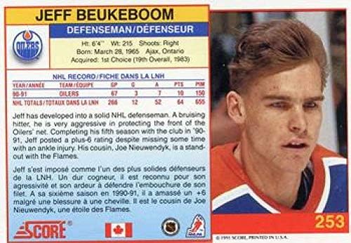 1991-92 Сметка на Канадския двуезична 253 Джеф Бьюкебум Ню Йорк-Mount Едмънтън Ойлърс Хокей на лед