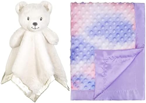 Защитно одеяло BEILIMU Bear и Детско Одеяло от Шелковистого Сатен за момичета, Уникална Норковая Кърпа за