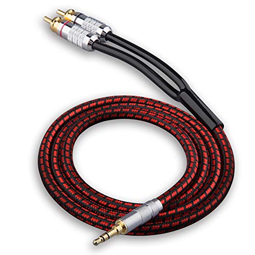 Аудио кабел Guantai Primeda Audiophile Стерео Аудио 3,5 мм plug 2 RCA куплунга, а Hi-Fi за HDTV, смартфони, MP3, таблети,