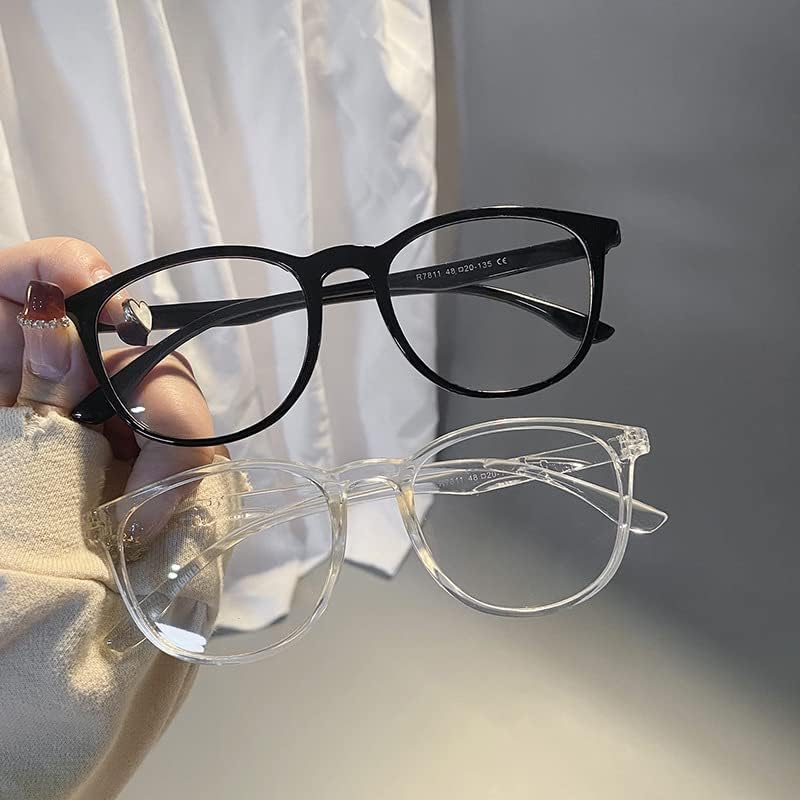 Дамски Очила за четене в Овална рамка, за NEWADA Големи, Стилно обзаведени Компютърни Ридеры със Синя Подсветка, Антирефлексно Устройство за четене с кутия
